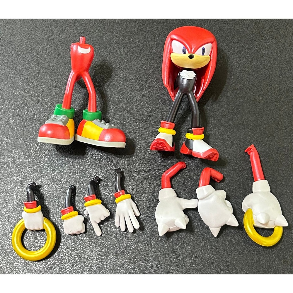Sonic Action Figure Parts Lot Red Knuckles Shadow SEGA Toycore Y2K Gaming Chunky
